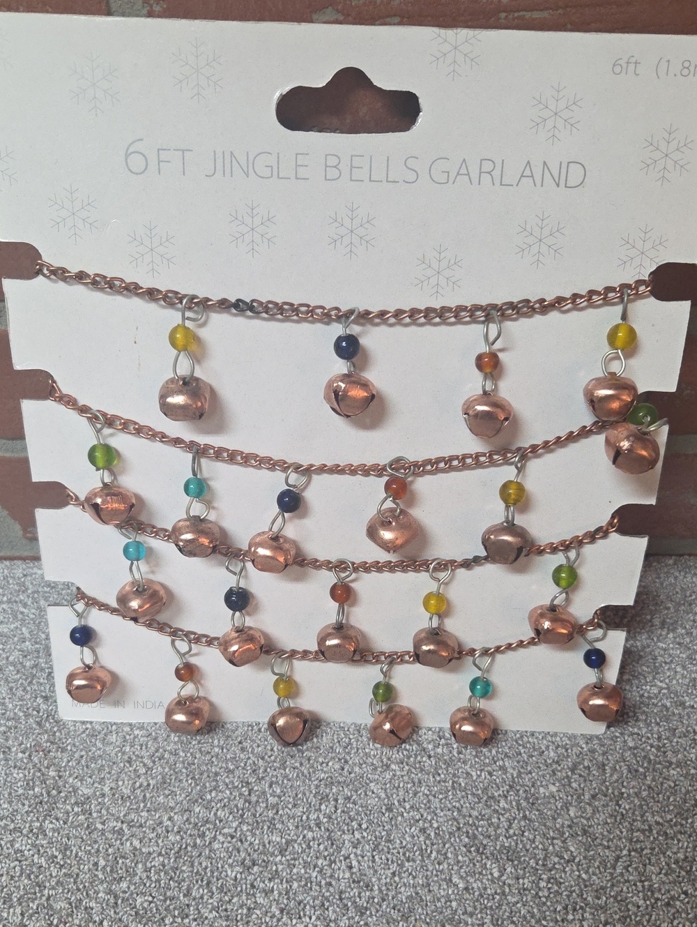 6ft Jingle Bells Garland